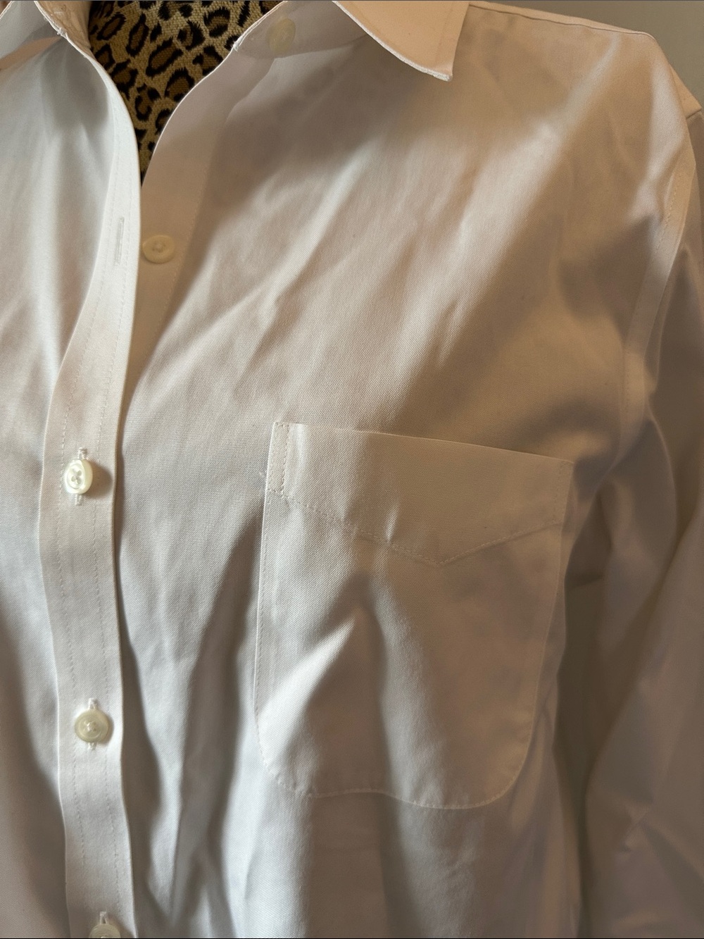 L.L. Bean Women's White Button-Down Shirt - Picture 3 of 7